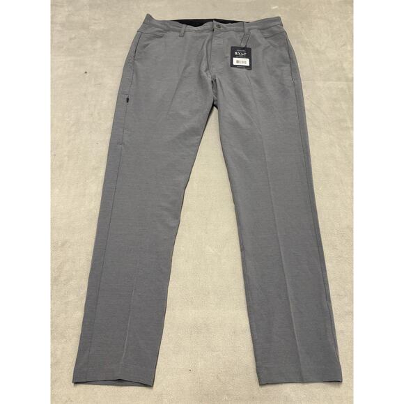 BYLT Pants Mens 36 Gray Kinetic Pant 2.0 Performance Stretch Travel Golf Casual